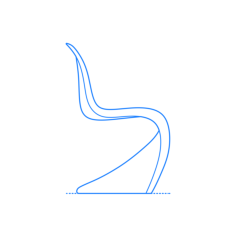 Furniture Side Chairs Panton Chair Stencil Svg Design File, Free Vectors File